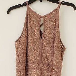 Rose Sequin Cocktail Dress